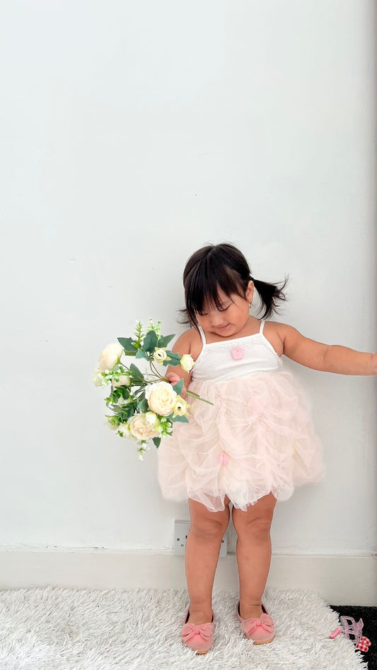 Elegant Floral mesh children Dress for Birthday and Special occasion