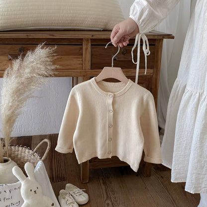 Cute Pretty Korean Style long Sleeve Knitted Sweater for children